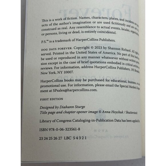 Dog Days Forever by Shannon Richard | Paperback First Edition - Picture 4 of 5
